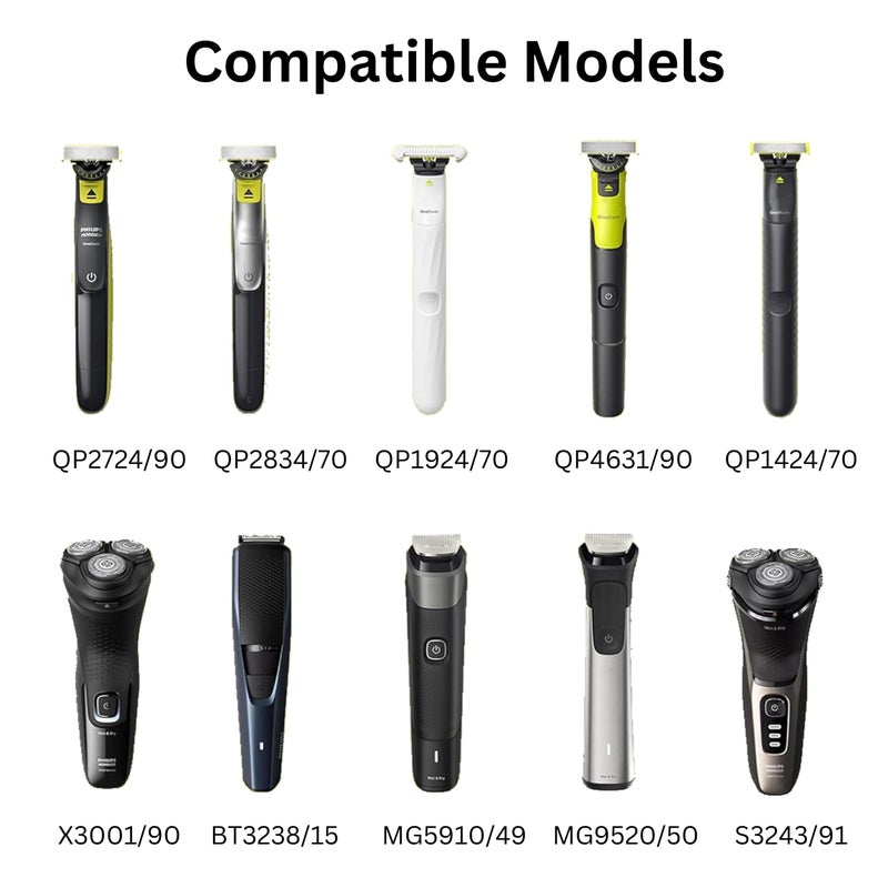VCUMCLNR 5V Replacement Charger Compatible with Philips Norelco One Blade QP2724 QP2834 MG5910 MG7910 MG9510 MG9520 PQ888 PQ889 - Image 4