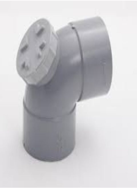 KNP Door Elbow UPVC Pipe Fitting (4 Inch) is a specialized component used in plumbing and drainage systems to facilitate the change of direction in the pipe run.