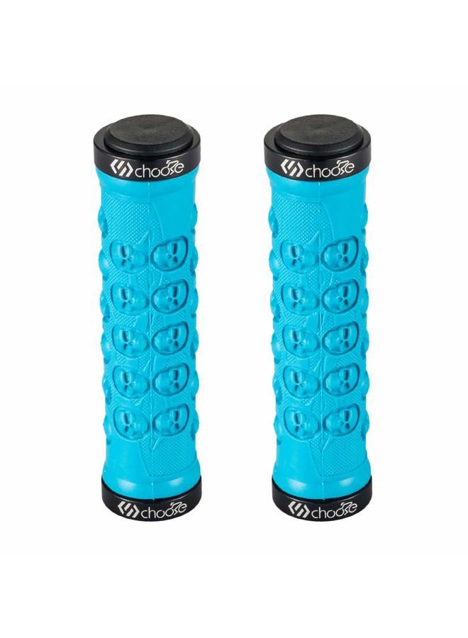 Choose Mountain Bike Grips Bicycle Handlebar Grips Double Lock on MTB Grips BMX Folding Bike Grip Blue - Image 2