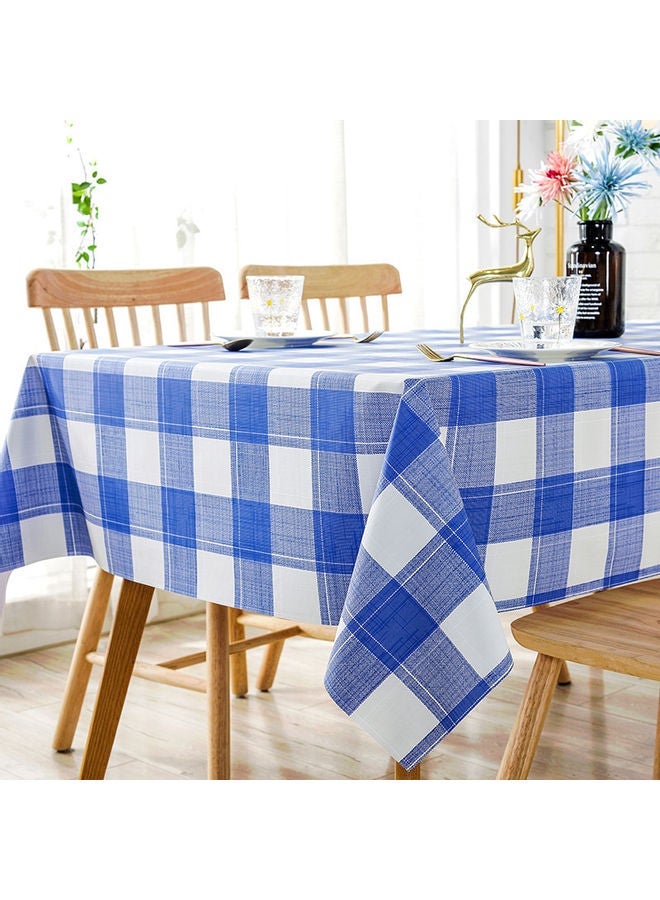 NIBEMINENT Waterproof PVC Table Cloth Blue/White 40x60cm