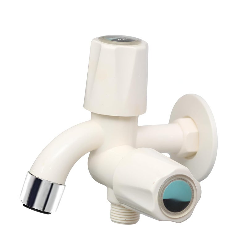 NEW WARE صنبور مياه PTMT 2 في 1 مع فلانج حائط - صنبور متعدد الاستخدامات ذو اتجاهين للمطبخ أو الحمام - Image 1