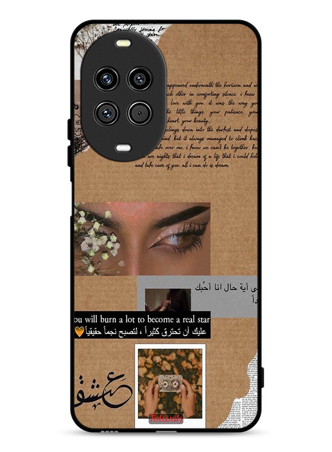 Tolwak Huawei nova 14 Pro 5G Protective Case Cover Arabic Quote You Will Burn A Lot To Become A Real Star