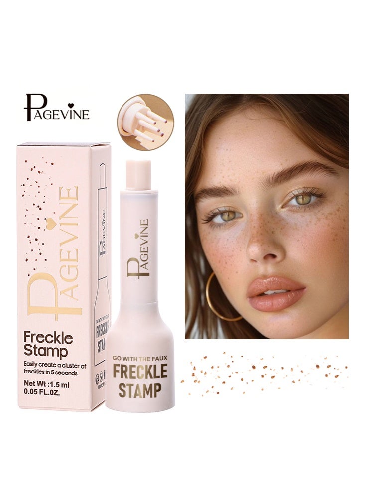 PAGE VINE Freckle Stamp-Easily Create A Cluster of Freckles in 5 Seconds,Waterproof Fake Freckles Stain Pen, Quick-Dry Natural-Looking Freckle Stamp Marker Pencil Tool for Sunkissed Look, Upgrade Liquid Freckle Stain Stamp, Long-Lasting  01 Light - Image 1