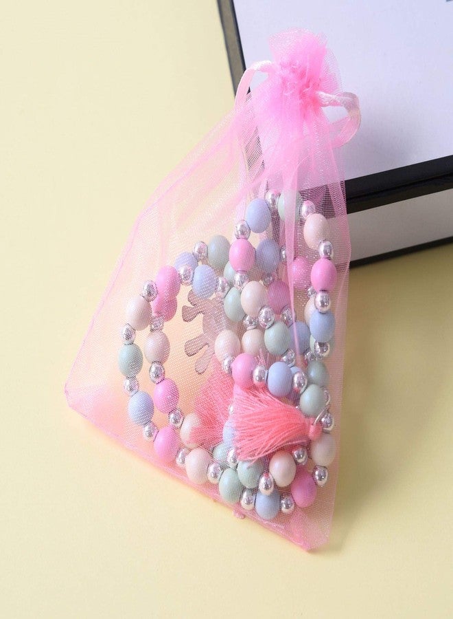 El Regalo Kids/Toddlers/Girls Wooden Beads Handmade Necklace & Bracelet Jewelry Sets (1 Necklace & 1 Bracelet) : Kids Princess Jewelry Set (Unicorn Teasel Jewelry Set) - Image 5