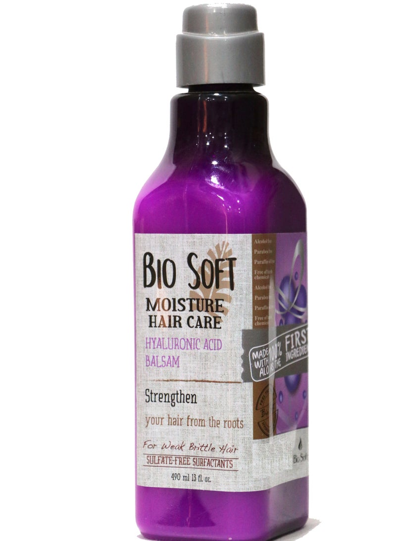 Bio Soft Moisture Hair Care Whit Hyaluronic Acid Balsam -490 ML - Image 1
