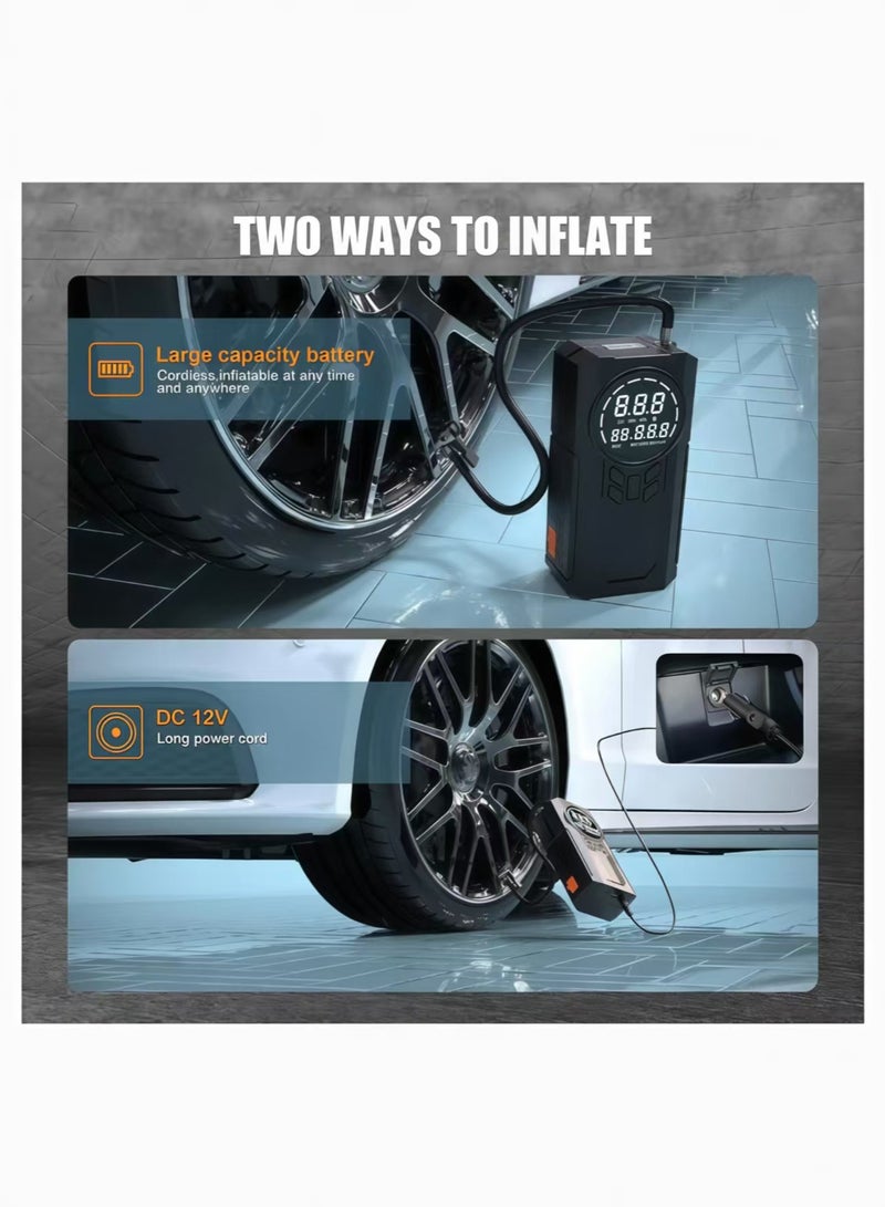 Jump Starter with Air Compressor 1000A 12V 150PSI 38.48Wh Car Battery Jump Starter  with Display and Emergency Light，10 Tire Repair Plugs Included - Image 5