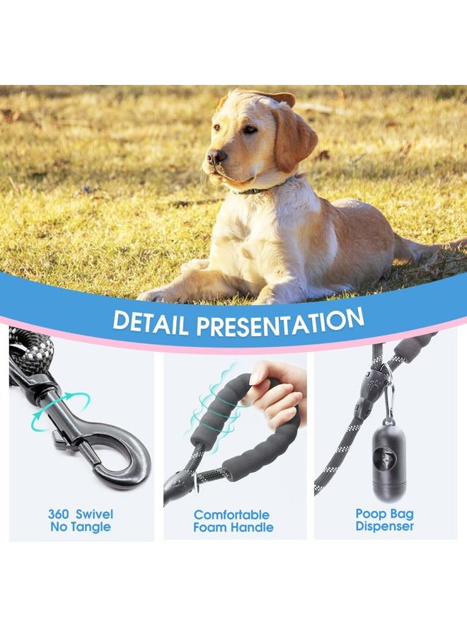 BAAPET 2/4/5/6 FT Dog Leash with Comfortable Padded Handle and Highly Reflective Threads for Small Medium and Large Dogs (4FT-1/2'', Black) - Image 3