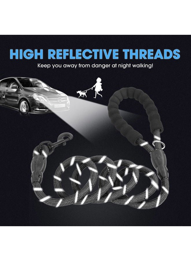 BAAPET 2/4/5/6 FT Dog Leash with Comfortable Padded Handle and Highly Reflective Threads for Small Medium and Large Dogs (4FT-1/2'', Black) - Image 5