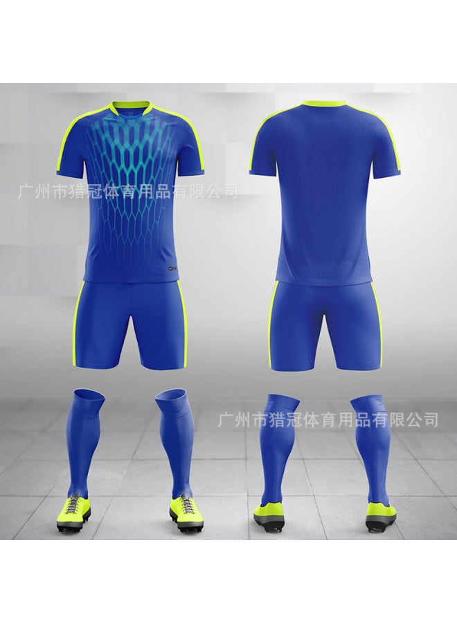 M8612/color Blue Short Sleeve Football Jersey - Image 1