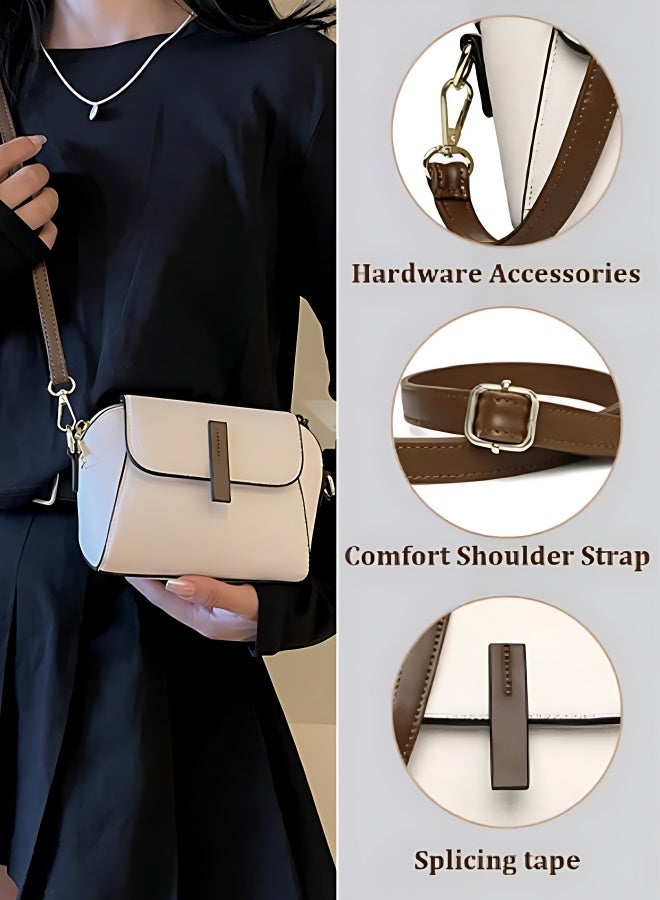 Women's PU Leather Shoulder Bag, Ladies Waterproof and Wear-resistant Crossbody Bag Sling Bag Side Bag Carry Bag, Korean Style Small Bag Satchel Bag Beach Bag Phone Bag for Girls/College Students  - Image 2
