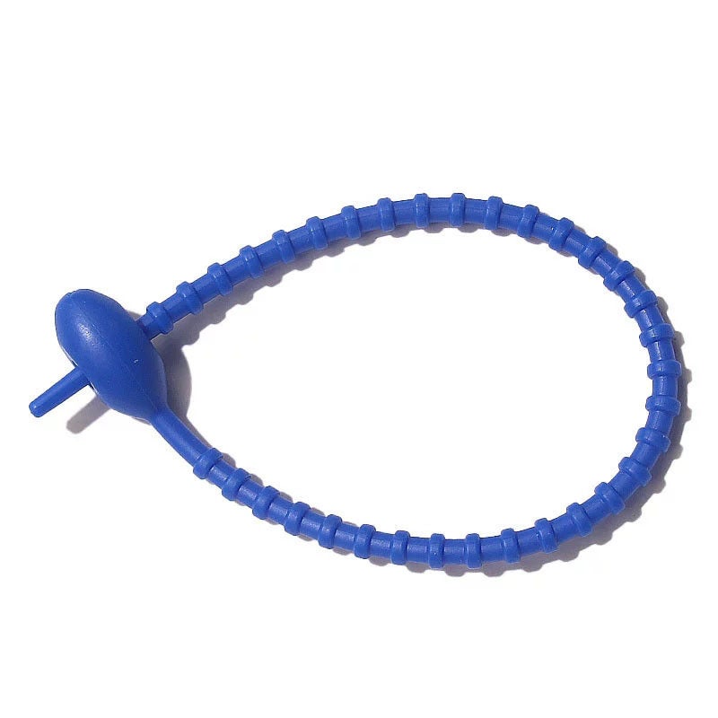 Silicone Cable Tie Organizer DIY Keychain Colorful Cord Dark blue Dark blue
