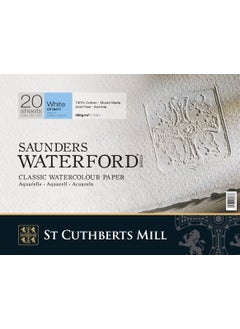 St Cuthberts Mill Saunders Waterford Watercolor Notebook Block Cold Press - Medium Texture 300 gr 18 x 26 cm 20 Sheets  - Image 1