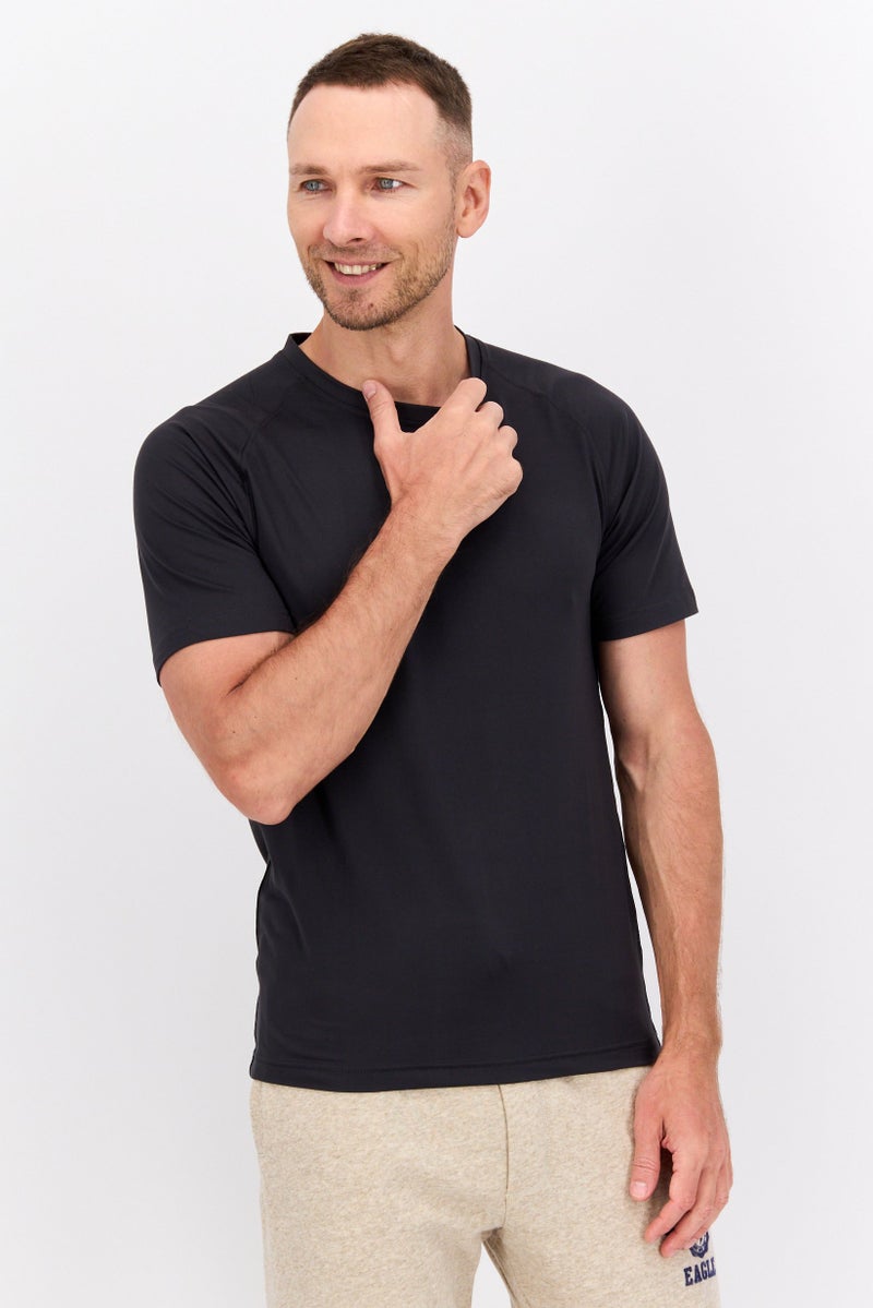 Legend Men Sportswear Fit Short Sleeves Training T-shirt, Charcoal Black - Image 1