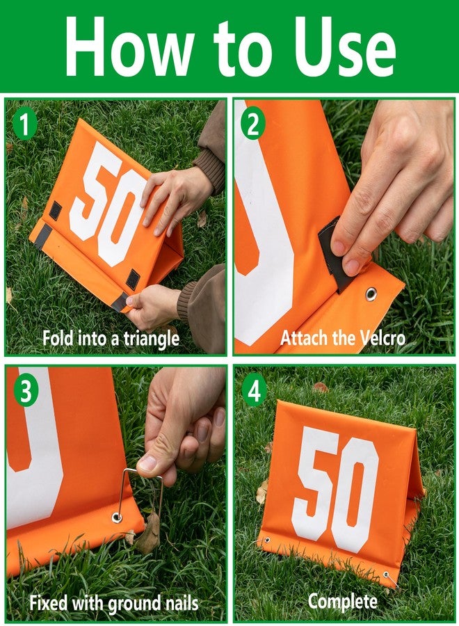 Shangxing Set of 11 Standing Football Yard Marker-High Visibility Football Field Sign - Image 4