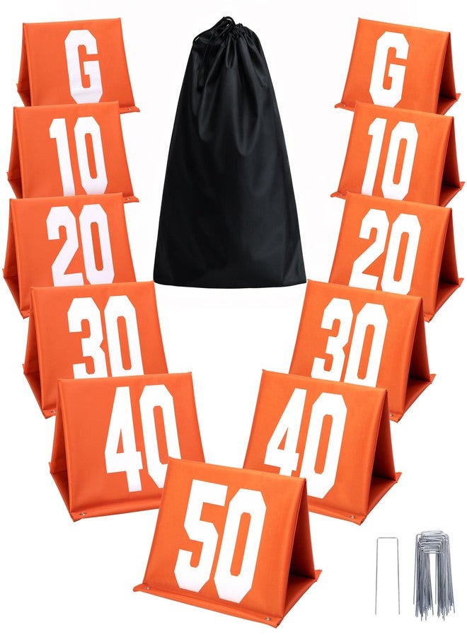 Shangxing Set of 11 Standing Football Yard Marker-High Visibility Football Field Sign - Image 1