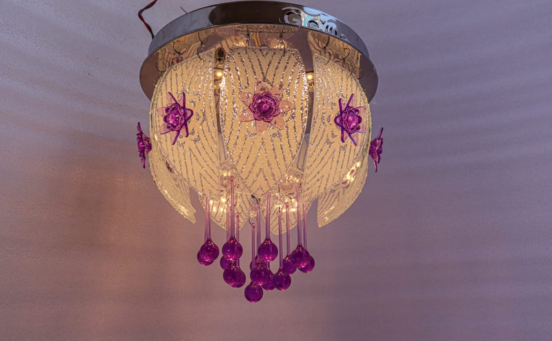 swanart Crystal Chandelier Ceiling Light with Bluetooth System & Remote Control - Modern LED Ceiling Lamp with Music Streaming, RGB Color Changing, Dimmable, for Living Room, Bedroom, Dining Room - Image 2