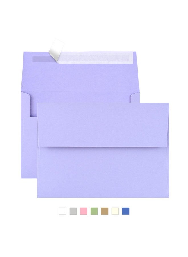 AZAZA 50 Pack 5X7 Envelopes For Invitations5X7 Envelopesa7 Envelopes Purple Self Sealprintable Envelopes For Weddinginvitationbaby Shower5X7 Envelopes Purple - Image 1