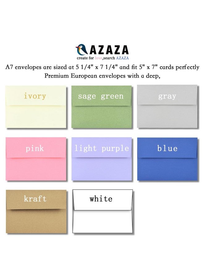 AZAZA 50 Pack 5X7 Envelopes For Invitations5X7 Envelopesa7 Envelopes Purple Self Sealprintable Envelopes For Weddinginvitationbaby Shower5X7 Envelopes Purple - Image 5