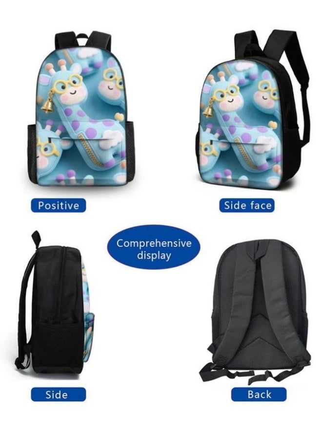Bright Li Fire Unlock the new fashion of childish fun! Three-piece set of bags, cartoon elements for children and teenagers (students, children, friends' outings, mountain climbing, schooling, etc. can be used) - 3 - Image 3