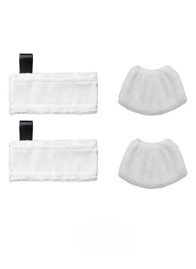 Generic 2Pcs Replacement Microfibre Mop Cloths with Pads Set Fits for EasyFix Steam Cleaner SC2 SC3 SC4 SC5 Accessories  - Image 1