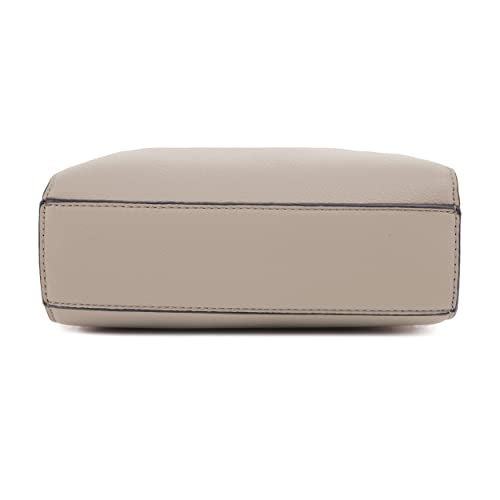 EVVE Triple Zip Small Crossbody Camera Bag with Wide Guitar Strap | Taupe - Image 4