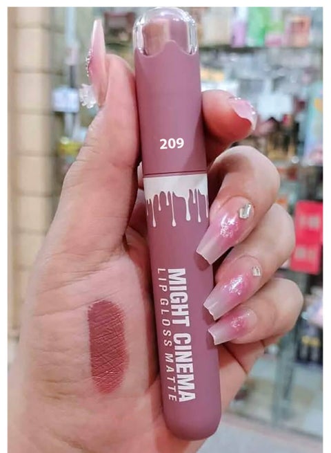 Long-lasting matte lip gloss for full, attractive lips (Might Cinema) 5000 - color 209