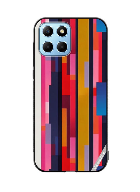 Protective Case Cover For Honor X8 5G Abstract Pattern 3D Design Multicolour