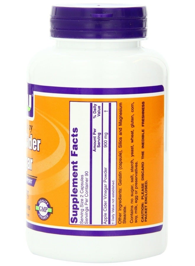 now Now Foods Apple Cider Vinegar 450mg, 180 Count, Pack of 2 - Image 4