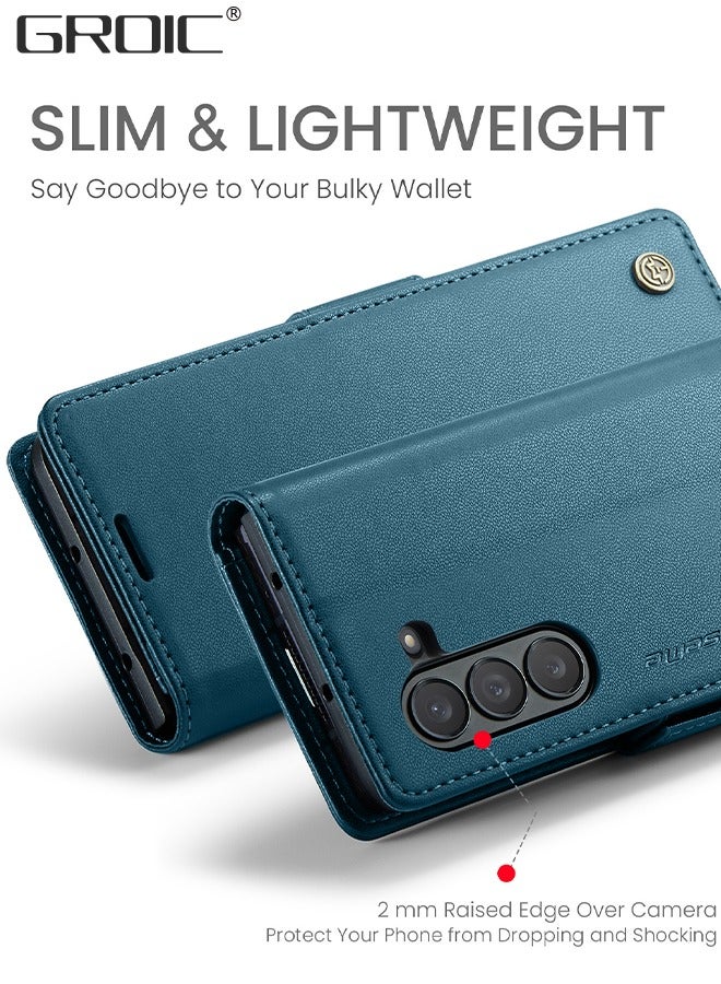 GROIC Case for Samsung Galaxy Z Fold 5 5G Case with Card Holder Slots,Protective Leather Cover,Shockproof Leather Wallet Case,GalaxyZ Fold 5 Phone Shell - Image 3