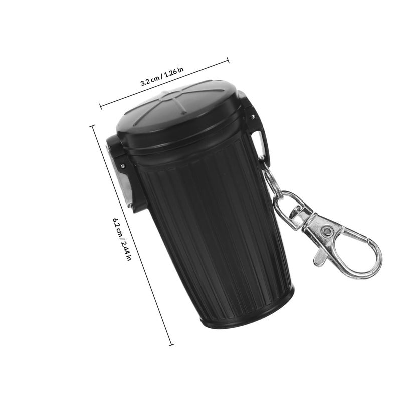 Portable Pocket Ashtray with Lid Keychain Sealed Compact Outdoor Travel Car Use - Image 3