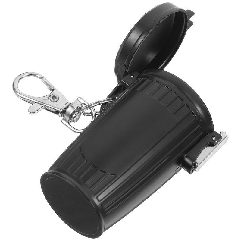 Portable Pocket Ashtray with Lid Keychain Sealed Compact Outdoor Travel Car Use - Image 2