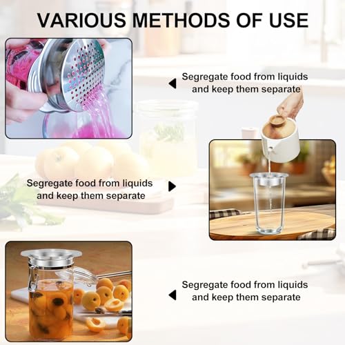 Bcautay Metal Can Strainer Tuna Fish Press Can Strainer Stainless Steel Food-Grade Tuna Can Colander for Canned Tuna Beans Vegetables (1) - Image 4
