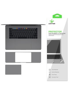Palm Rest Cover for MacBook Pro 15 inch 2016 2017 2018 2019 with Thunderbolt 3 Ports Protective Vinyl Decal Skin Sticker Trackpad Protector Space Gray