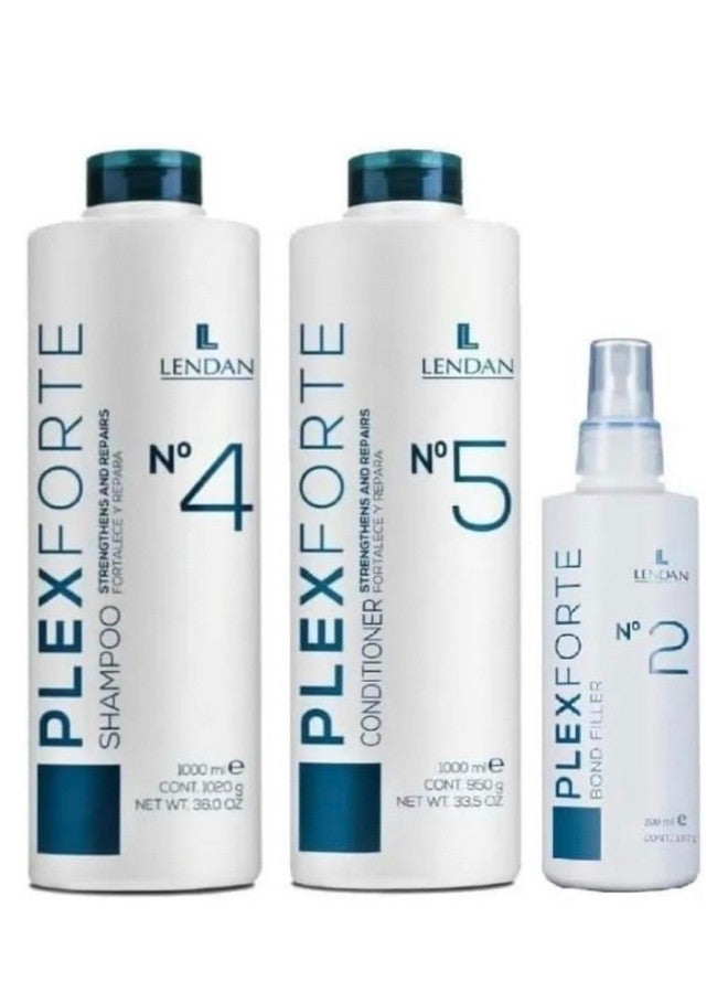 Lendan Plex Forte Kit Intense - No. 2 + No. 4 Liter + No. 5 Liter - 1000ml / 36 Fl Oz. - Image 1