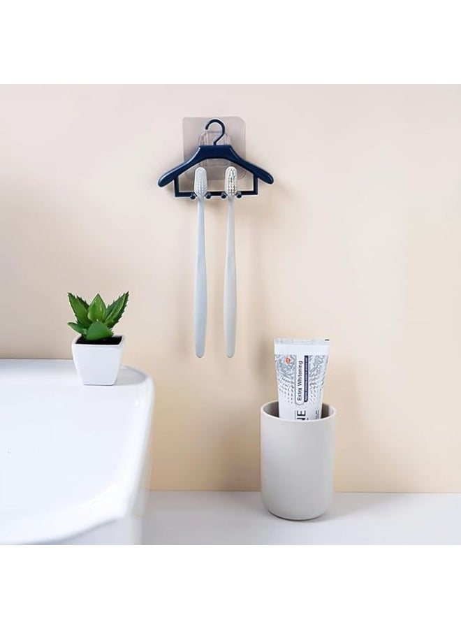 Hook-shaped toothbrush holder with double-sided adhesive for hanging,Size: 7.5 * 11 cm - Image 3