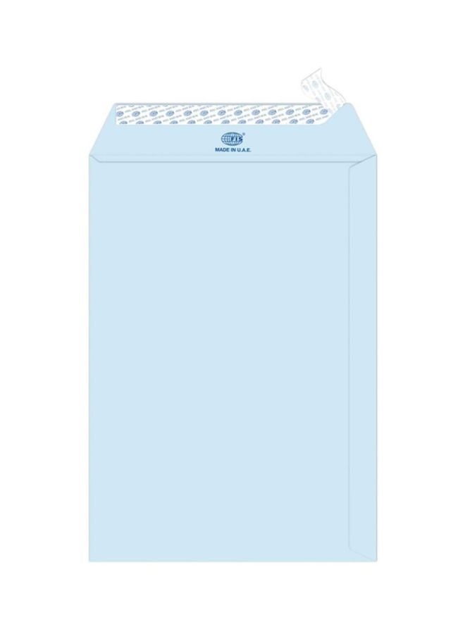 FIS Pastel Blue Color Envelopes, Peel & Seal, 10 x 7 Inch, 80 GSM, 50 Count - Image 1