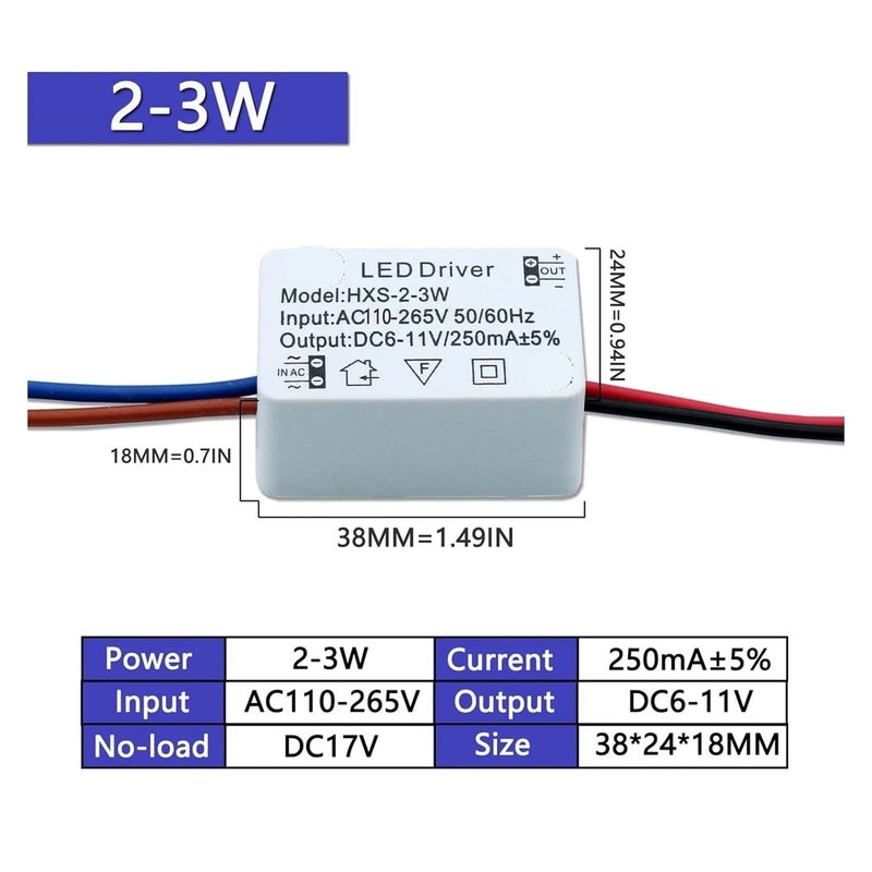Isolated LED Constant Current Driver Power Supply Module 4 7W DC12 25V 250mA AC 110 265V - Image 5