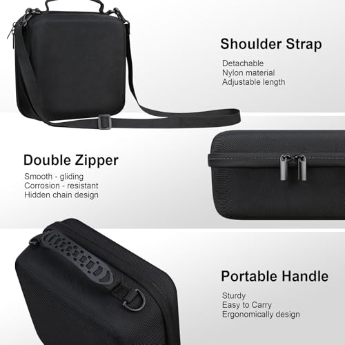 RAIALL Camera Case for Sony Alpha ZV-E10/a6000/a6100/a6400/a6600/a6700/ Sony Alpha 7 II IV/ZV-E10 II Mirrorless Digital Camera and Lens, Hard Travel Bag with a Shoulder Strap and 3 Dividers, Black - Image 5