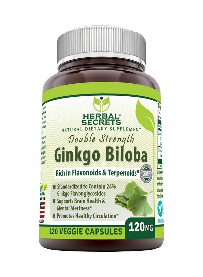 Ginkgo Biloba (Double Strength) 120 Mg 120 Veggie Capsules