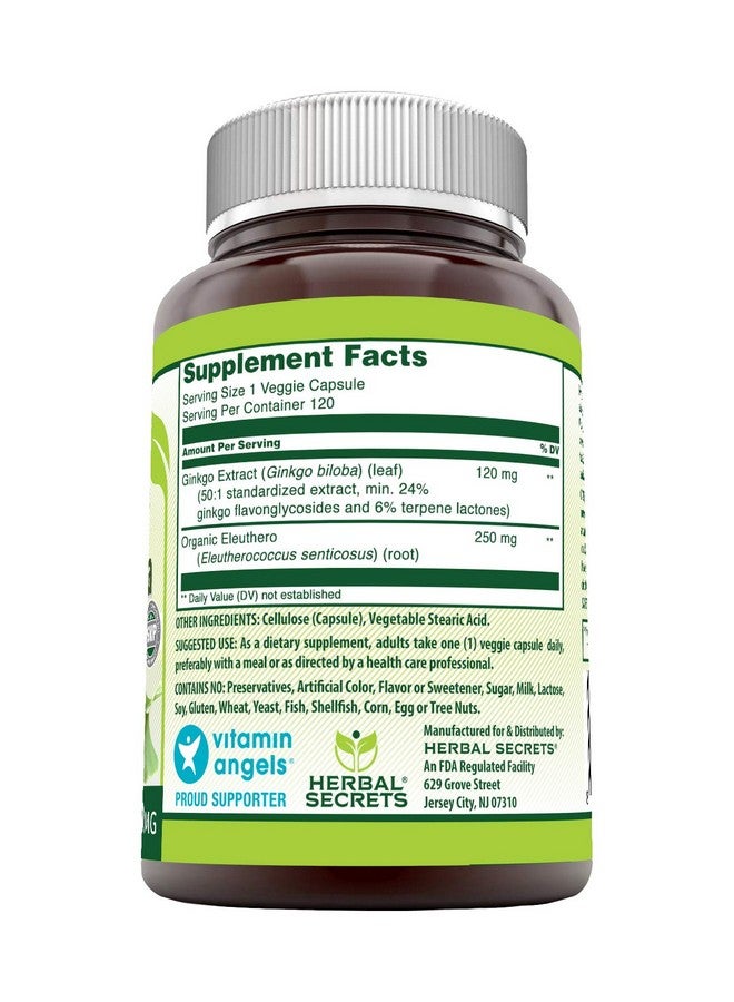 Ginkgo Biloba (Double Strength) 120 Mg 120 Veggie Capsules