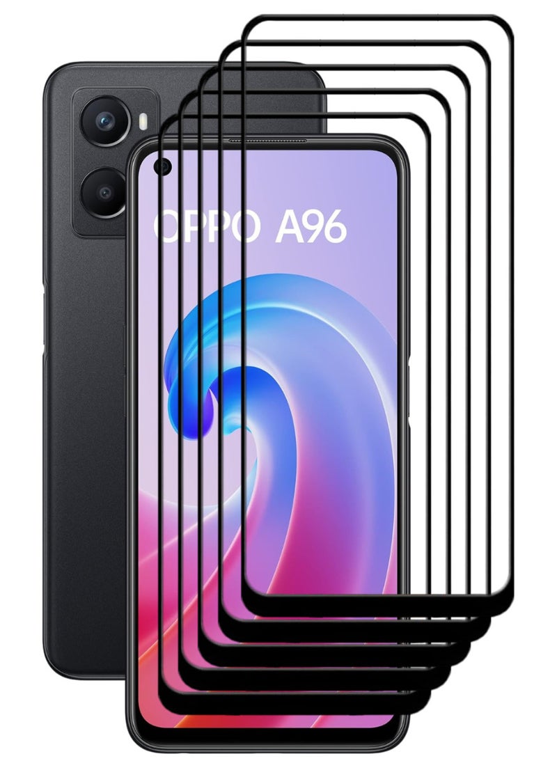 ACLIX 5 Pieces Antistatic ESD Dustproof Premium Quality High Definition Tempered Glass Screen Protector Designed For Oppo A96 - Image 1
