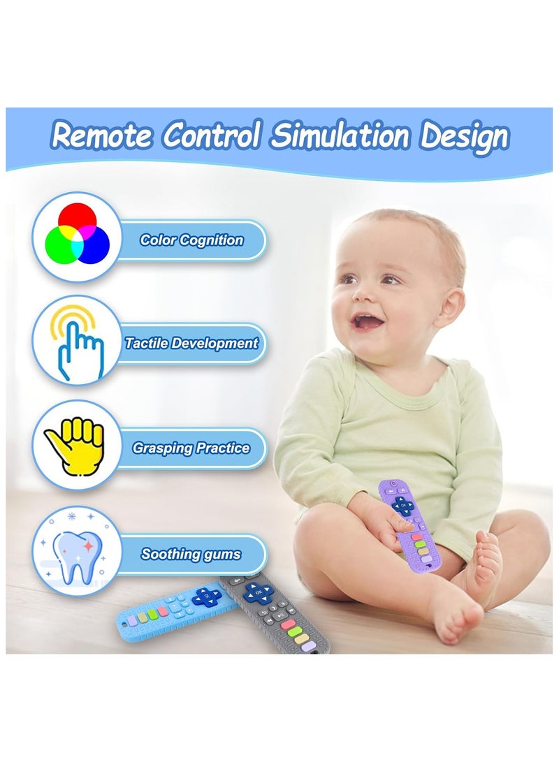 Baby Teething Toys, Silicone Teethers Toys for Babies 0-24 Months, Remote Control Shape Baby Teethers Chew Toys, BPA Free Freezable Relief Molars Gums Pain - Image 2