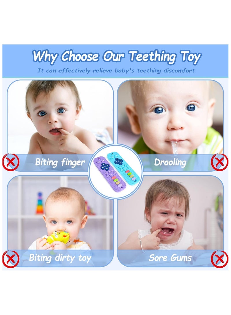 Baby Teething Toys, Silicone Teethers Toys for Babies 0-24 Months, Remote Control Shape Baby Teethers Chew Toys, BPA Free Freezable Relief Molars Gums Pain - Image 3