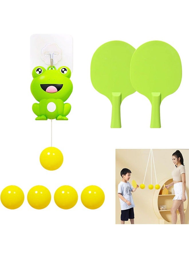 Geustos Hanging Table Tennis Trainer Release Stress Table Ball Game Toy,Self Training Toy, Fun Parent Child Interactive Game Table Tennis Toy,Indoor Sports Training Toys  - Image 1