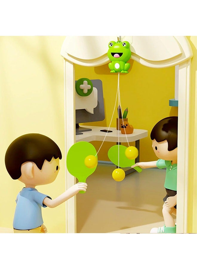 Geustos Hanging Table Tennis Trainer Release Stress Table Ball Game Toy,Self Training Toy, Fun Parent Child Interactive Game Table Tennis Toy,Indoor Sports Training Toys  - Image 3