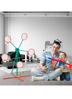 ESSEN Shooting Games Toys for Age 5 6 7 8 9 10+ Year Old Boys Girls, Kids Toys Outdoor Sports Game with 2 Popper Air Toy Guns, Moving Shooting Target, 24 Foam Balls, Gifts for Boys Girls  - Image 5