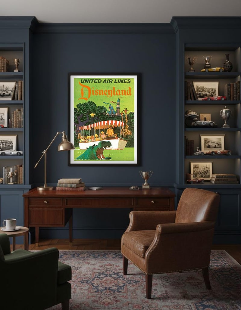 Pacifica Island Art California - Jungle Cruise Hippo - United Air Lines - Vintage Airline Travel Poster by Stan Galli c.1960s - Master Art Print (Unframed) 9in x 12in - Image 4