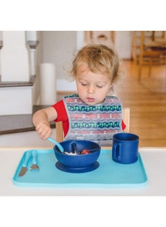 green sprouts Green Sprouts - Silicone Learning Placemat - Aqua  - Image 2
