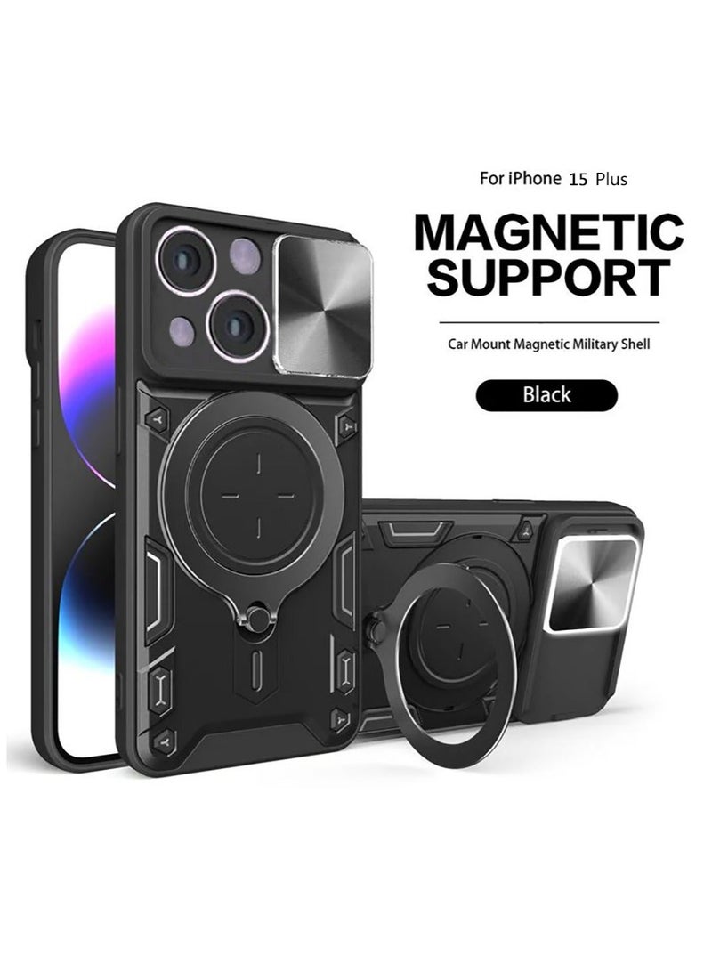 فيسوس iPhone 15 plus case ， 360 درجة الدوران حامل اللاسلكي المغناطيسي ， iPhone 15 بالإضافة - Image 1