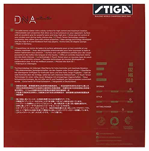 STIGA DNA Dragon Grip 55 Table Tennis Rubber | Ping Pong Sheet for Maximum Control & Powerful Spins - Full Stroke Control - Made in Germany - Image 2